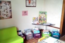 Vue intérieure de la bibliothèque d'Argy