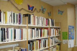 Vue intérieure de la bibliothèque de Crevant