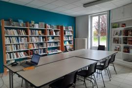 Vue intérieure de la bibliothèque de Vicq-Exemplet