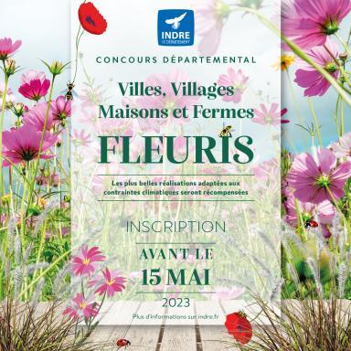 Affiche du concours départemental de Villes, Villages, Maisons et Fermes fleuris