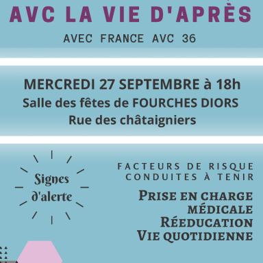 Affiche de la conférence AVC la vie d'après