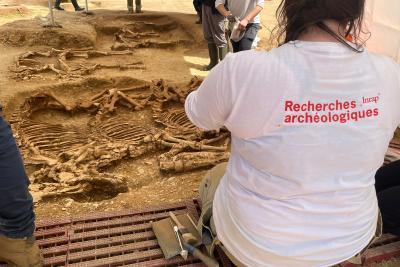 Fouilles Inrap déviation Villedieu-sur-Indre - Agrandir l'image 2 sur 7, fenêtre modale