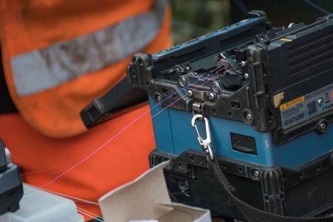 Opération de connexion de la fibre